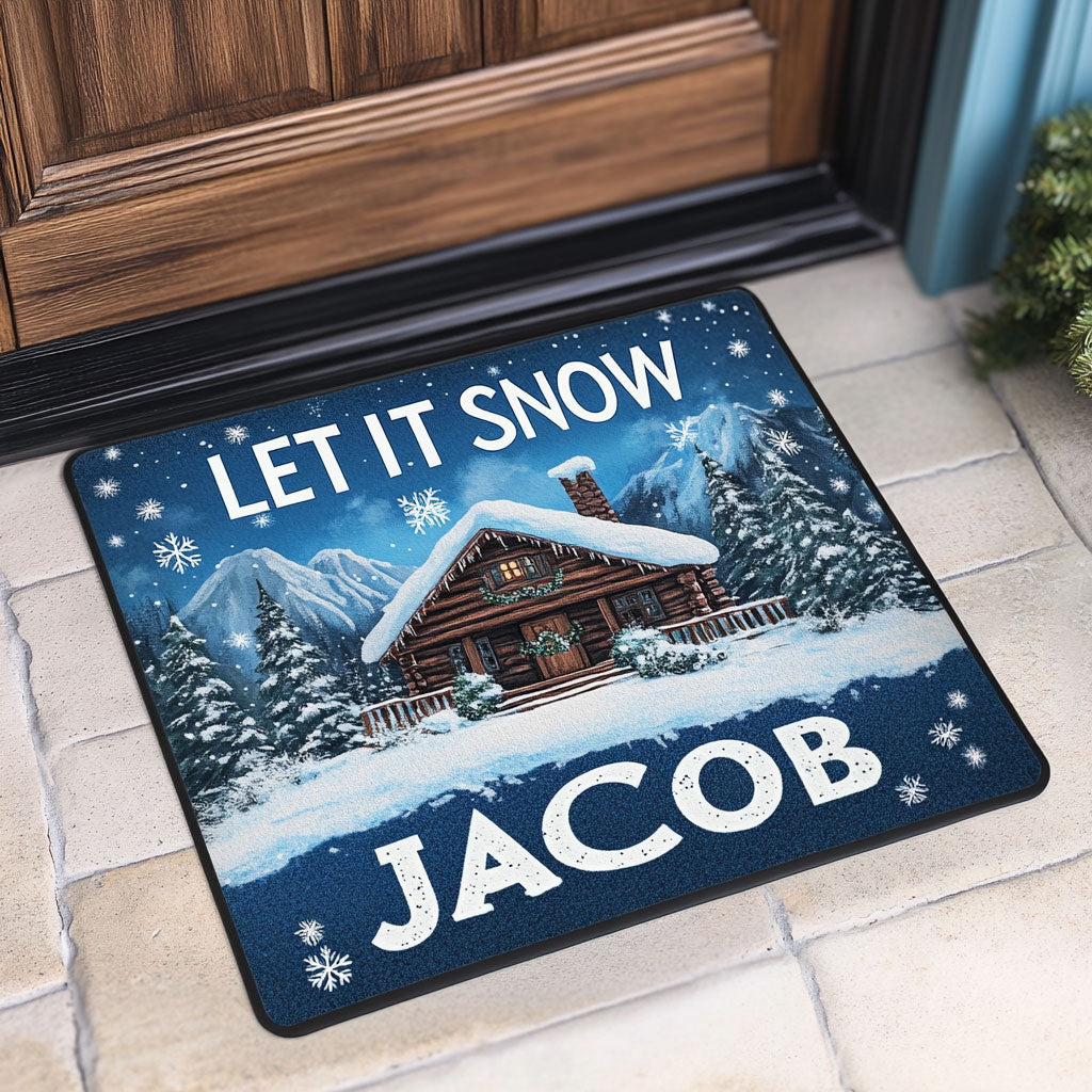 Let It Snow WJ0509008CL Personalized Doormat