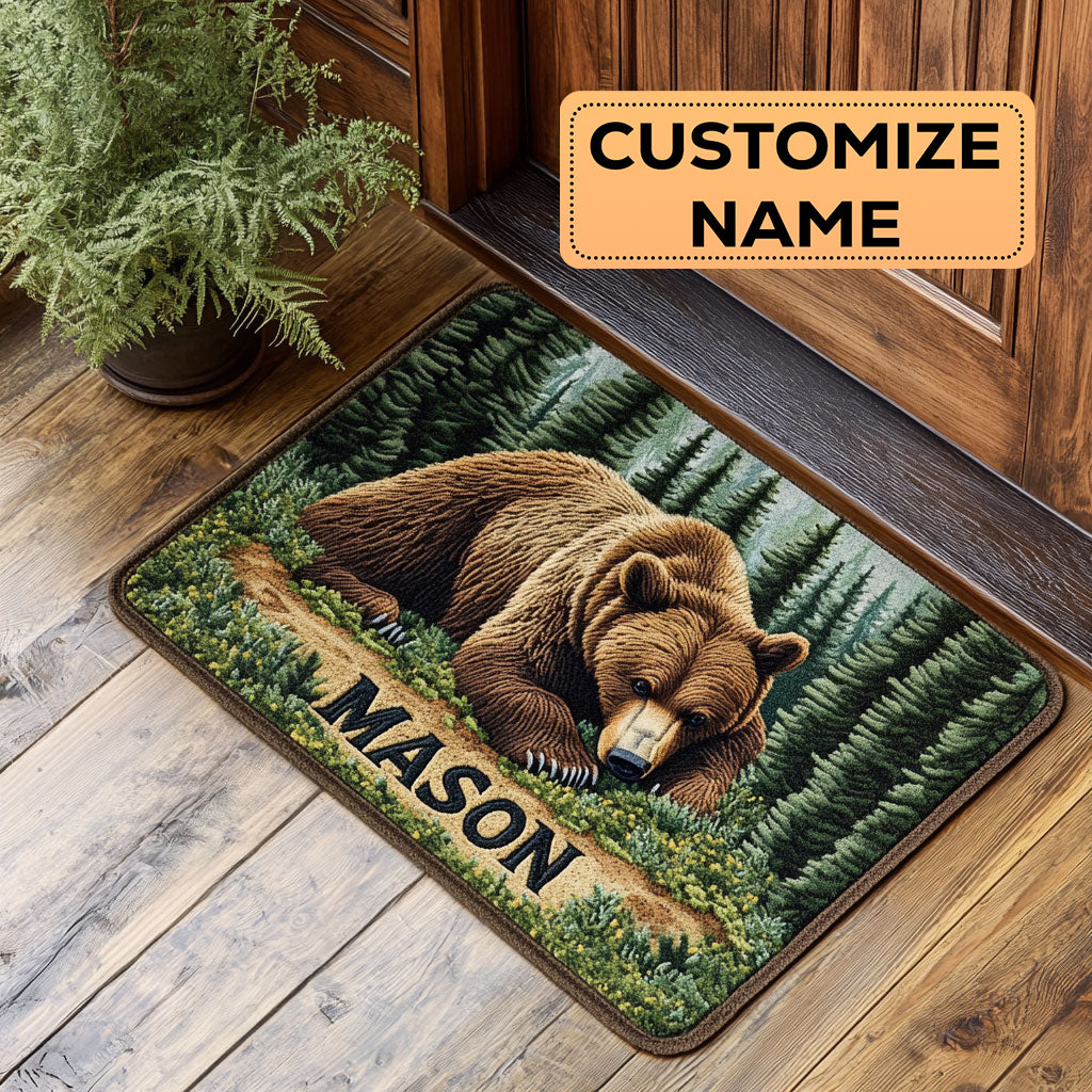 Bear Forest CW1808019CL Personalized Doormat