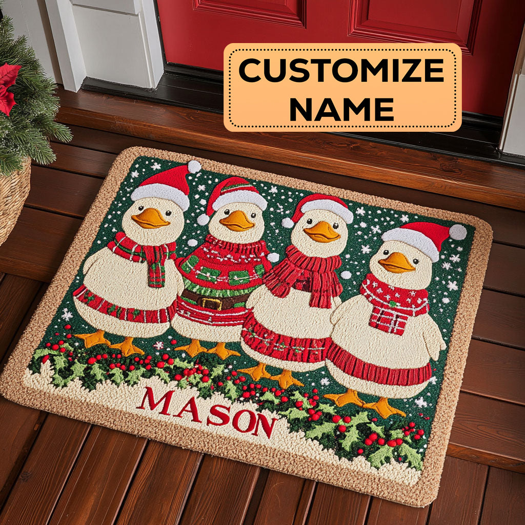 Happy Duck CW1908058CL Personalized Doormat