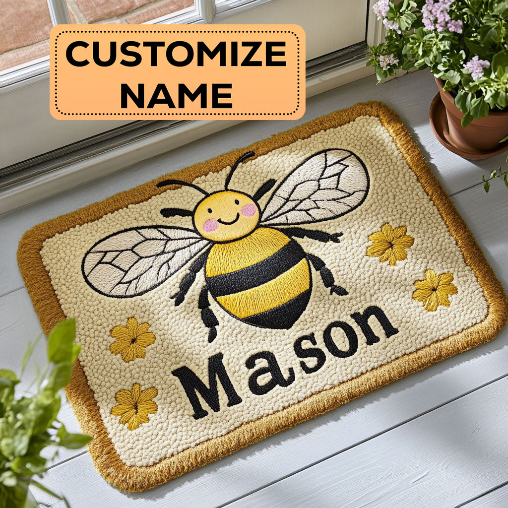 Bee Glow CW1508065CL Personalized Doormat