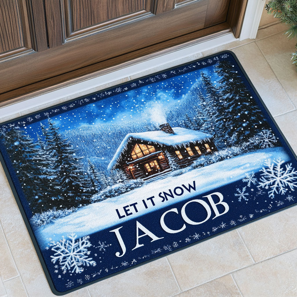 Snowy House WJ0509010CL Personalized Doormat