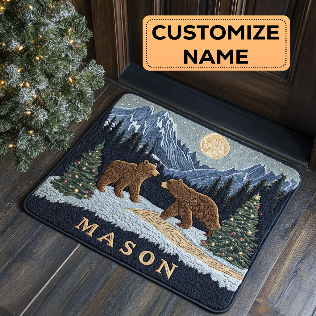 Mountain Bear CW1808014CL Personalized Doormat