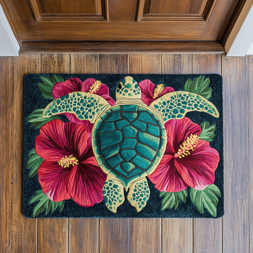 Turtle Hibiscus CW0609049CL Doormat