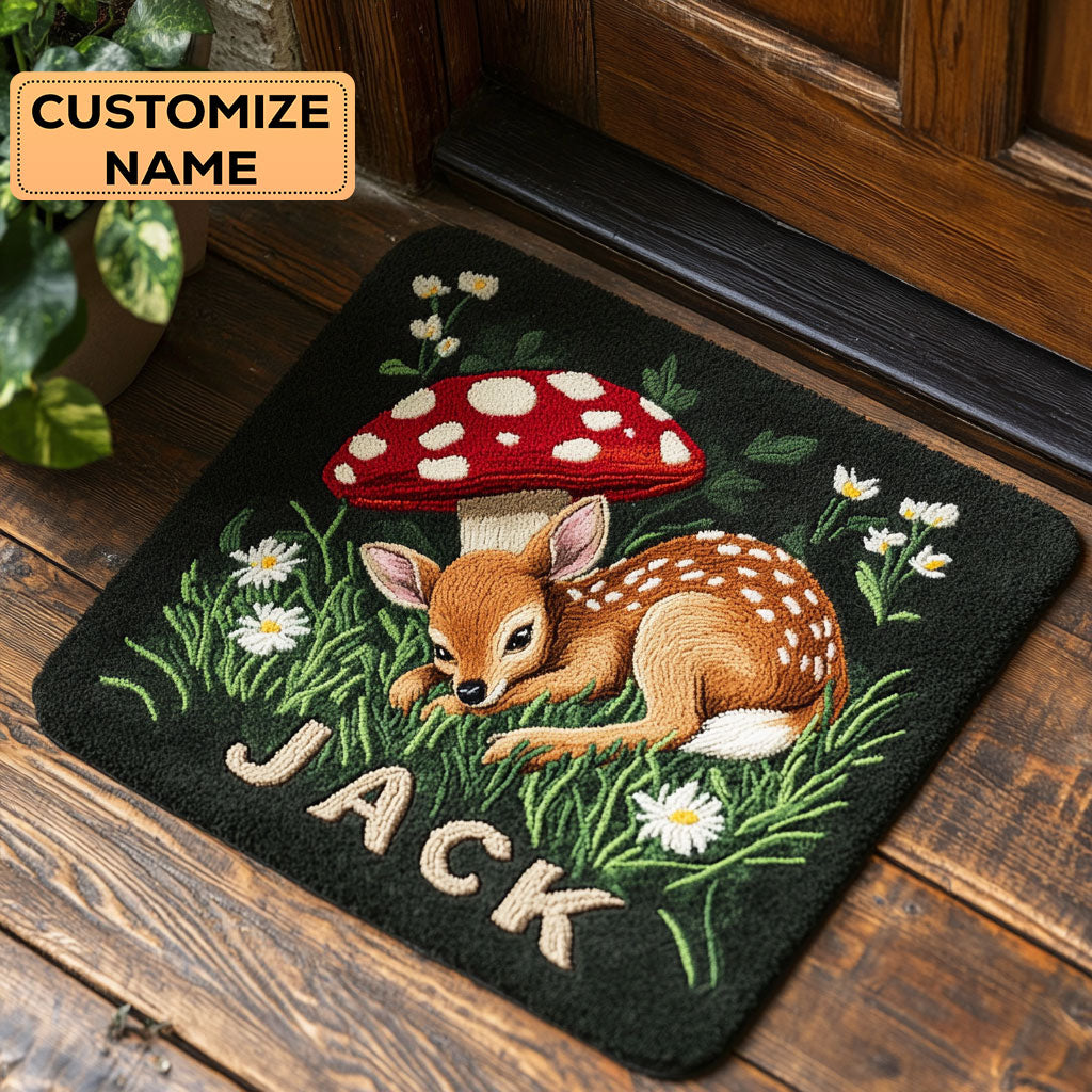 Mushroom Nap CP2508030CL Personalized Doormat