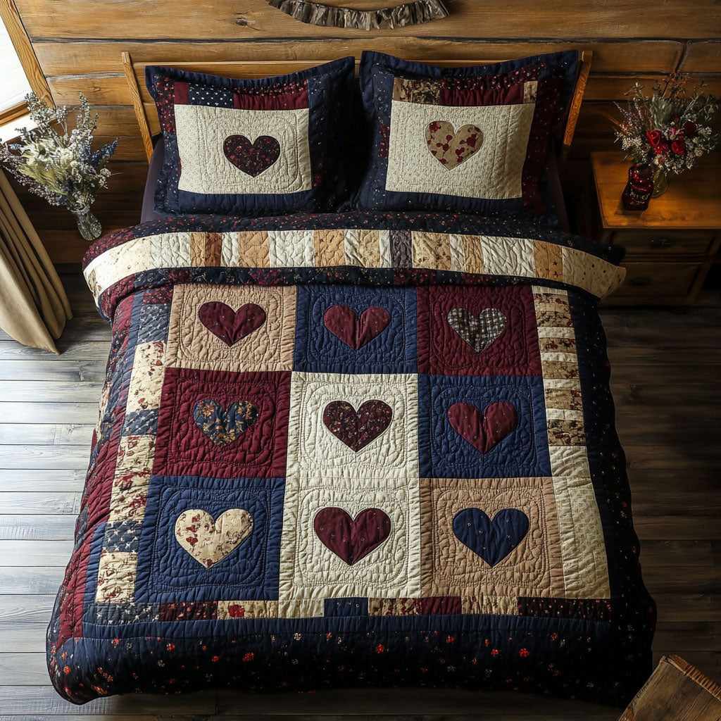 Hearts Patchwork WY1402071CL Duvet Cover Set