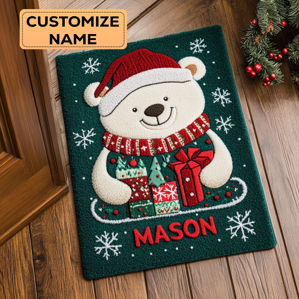 Bear Present CW2008063CL Personalized Doormat
