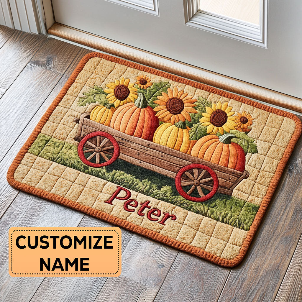 Autumn Wagon CP2808081CL Personalized Doormat