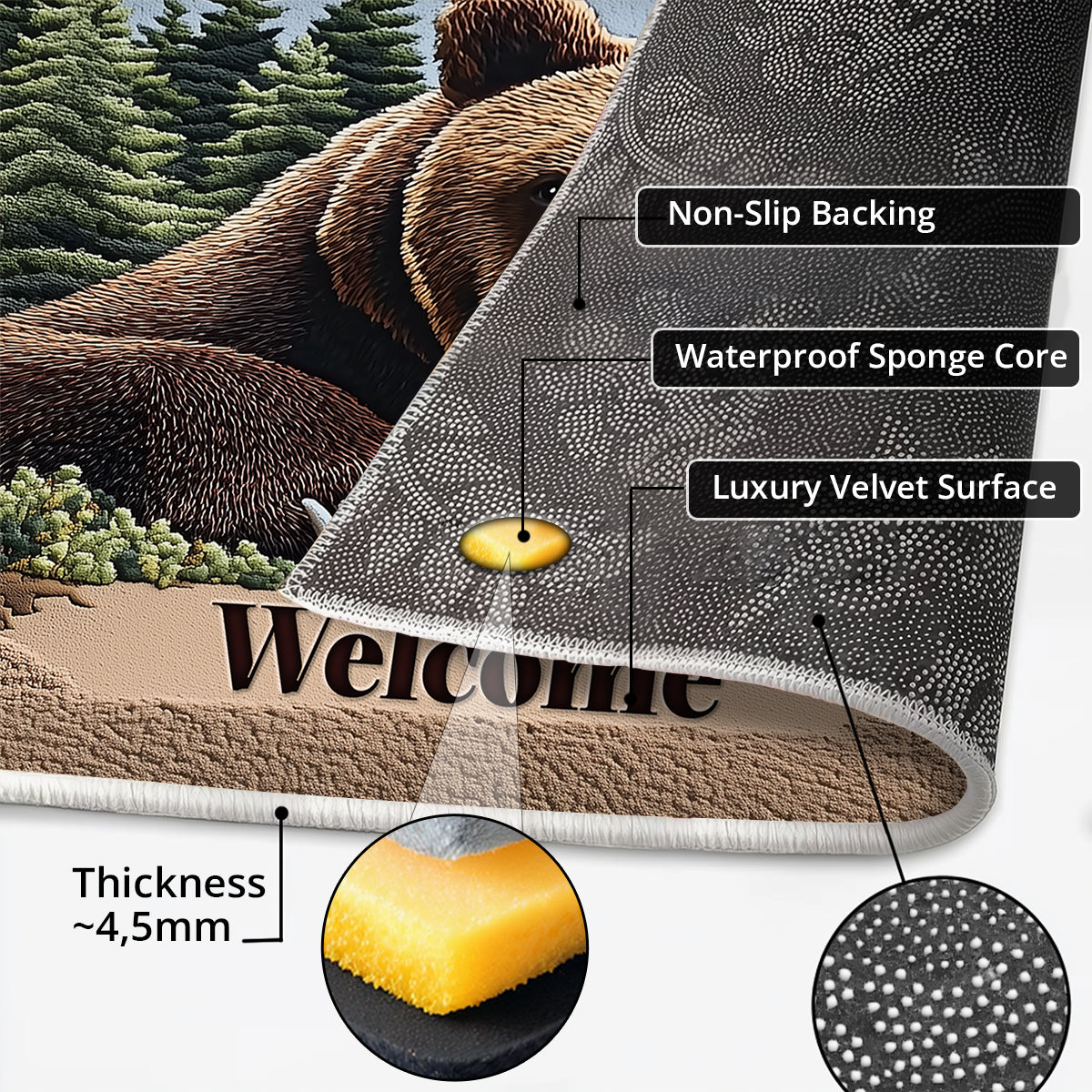 Forest Dweller WJ1508010CL Personalized Doormat