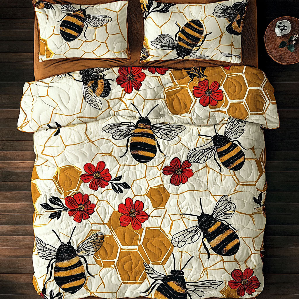 Bee Golden Hive Symphony WU1903063CL Duvet Cover Set