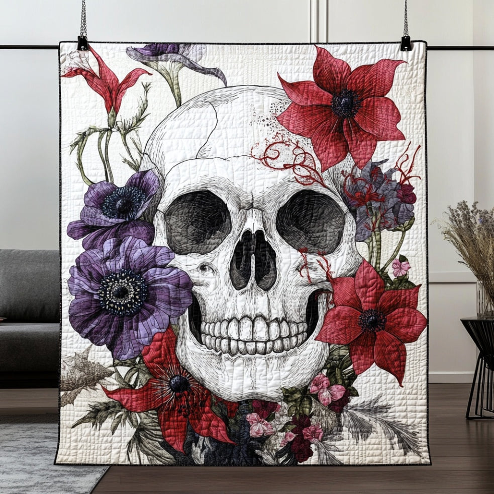 Blooming Skull WU0401117CL Quilt