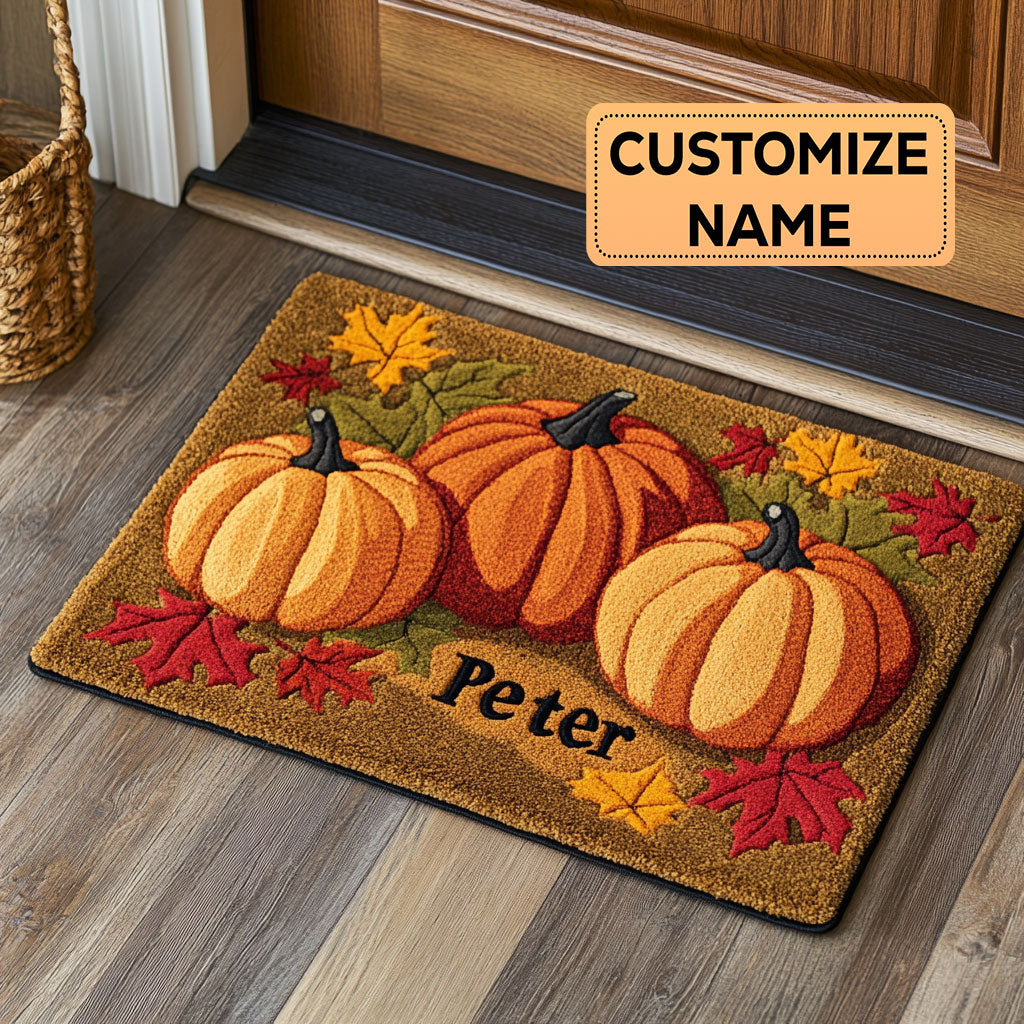 Fall Harvest CP2808090CL Personalized Doormat