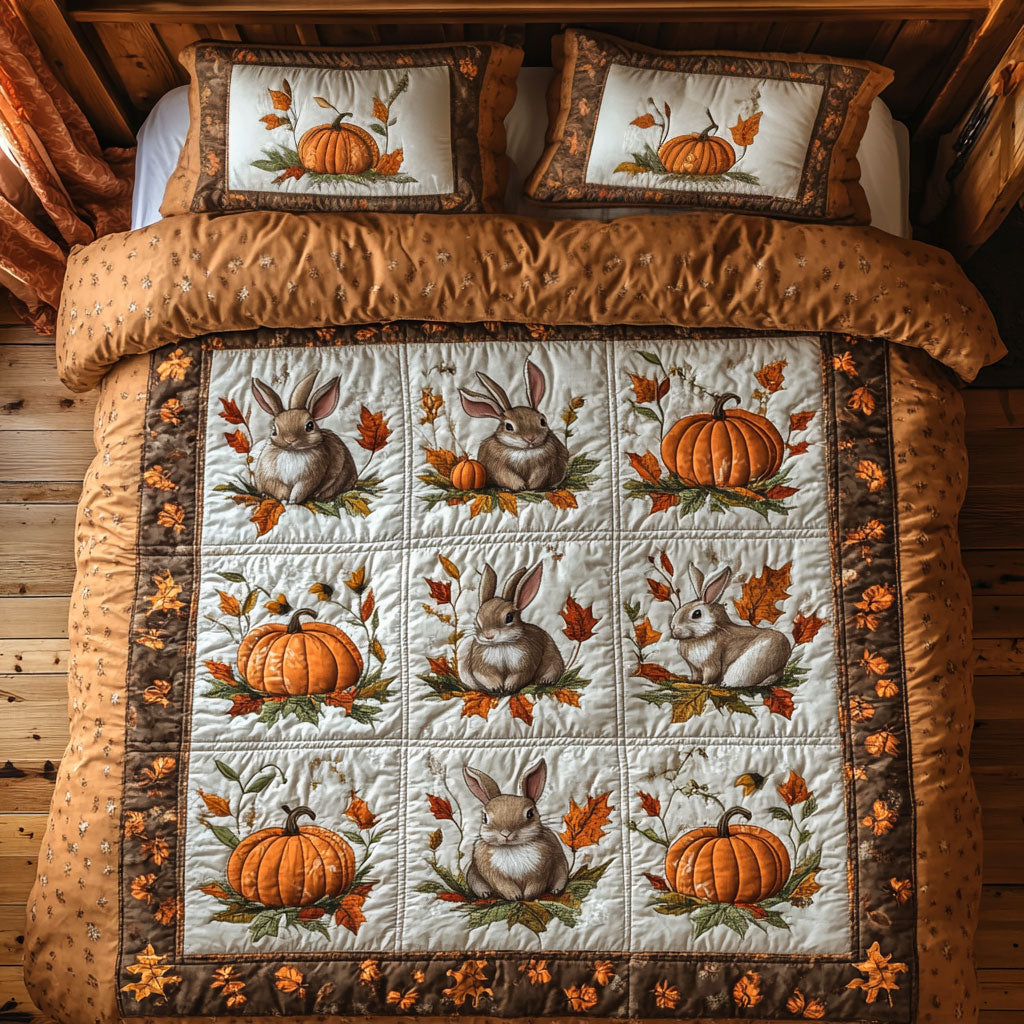 Rabbits In Harvest Garden WY2208029CL Duvet Cover Set