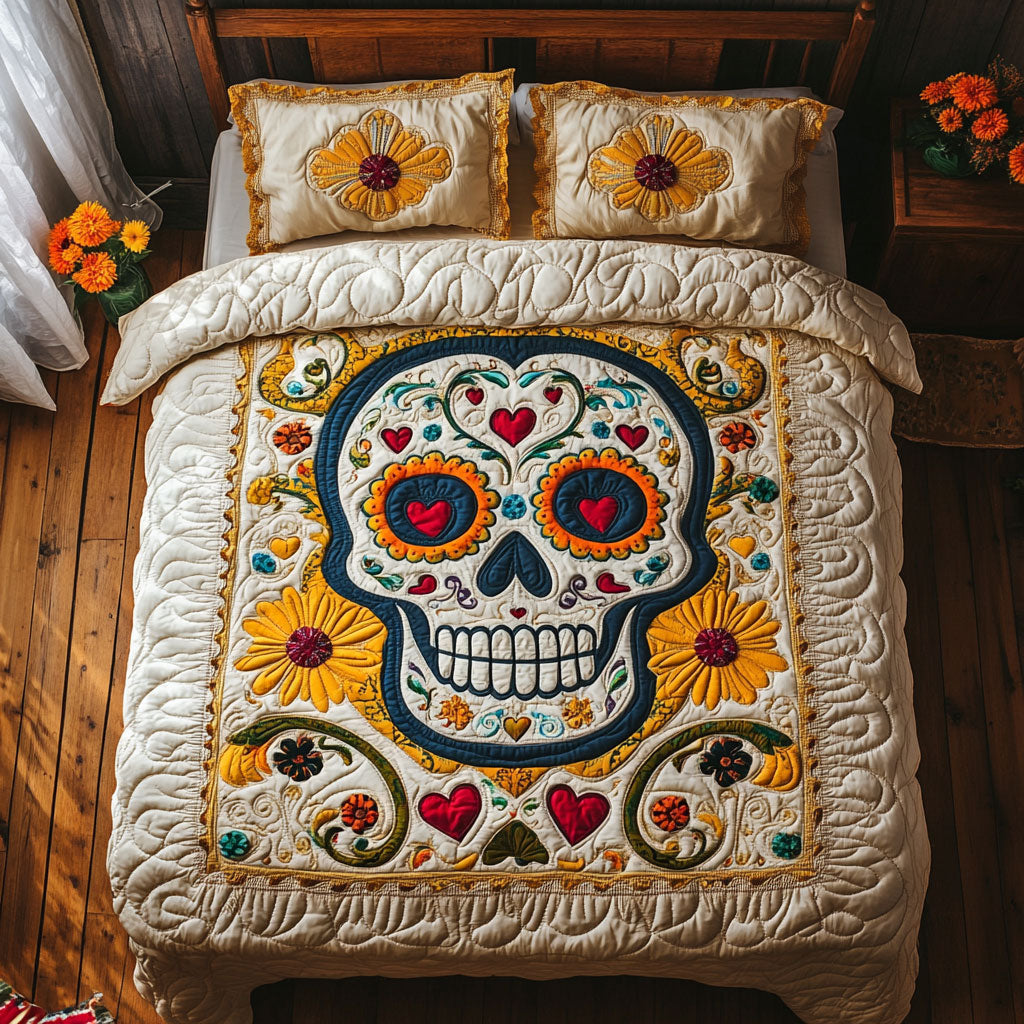 Marigold Skull WY2208066CL Duvet Cover Set