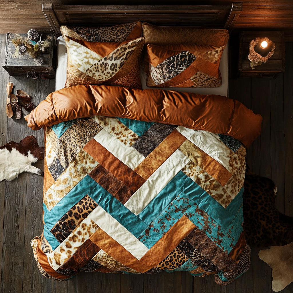 Cheetah Patchwork WU1202031CL Duvet Cover Set