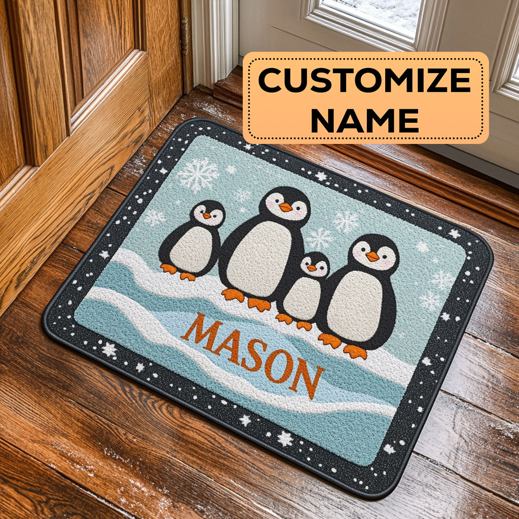 Winter Penguin CW1908060CL Personalized Doormat