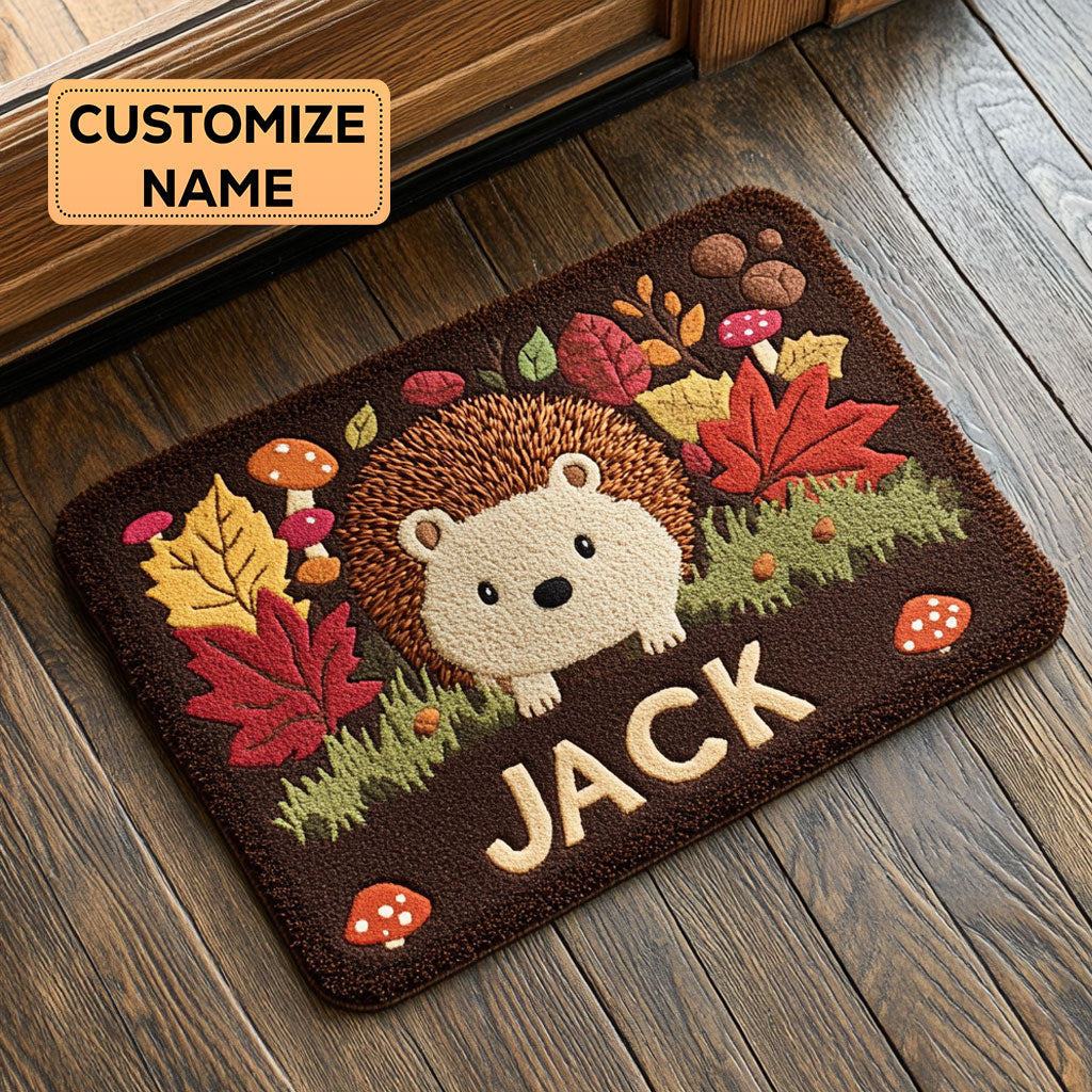 Golden Hedgehog CP2508020CL Personalized Doormat