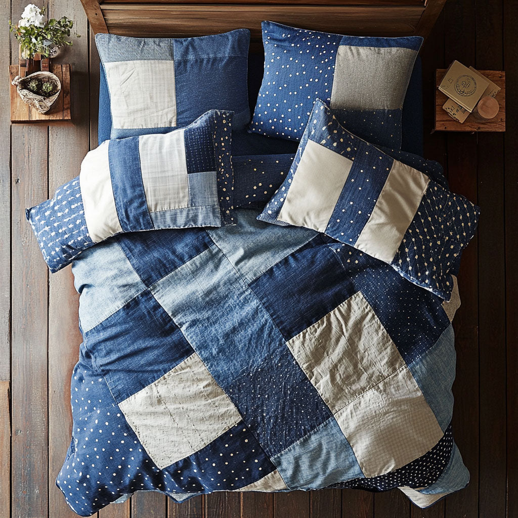 Denim Patchwork WU1202029CL Duvet Cover Set