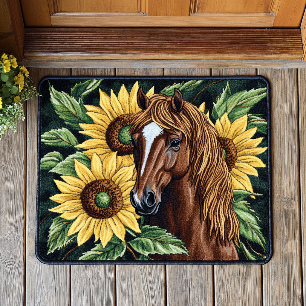 Horse Sunflower CW2508006CL Doormat