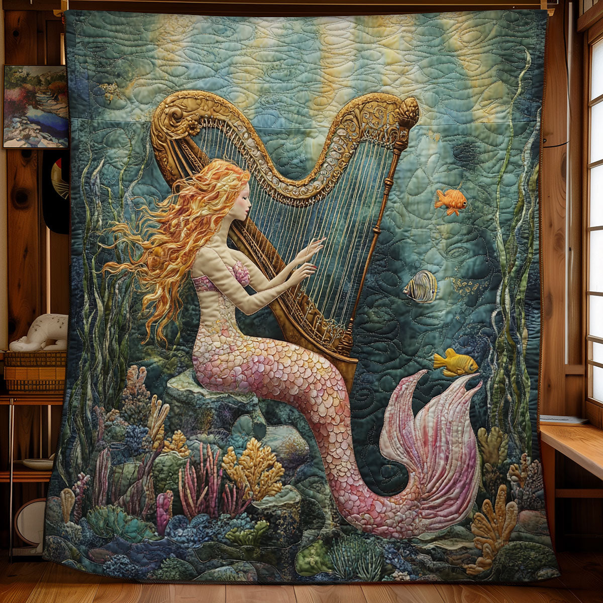 Mermaid Song Of The Waves WU1002062CL Quilt