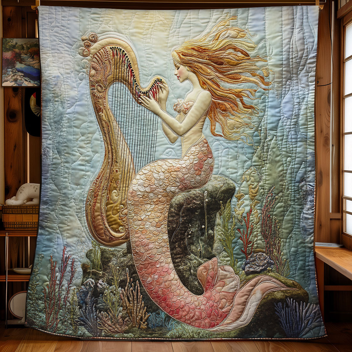 Mermaid Song Of The Waves WU1002065CL Quilt