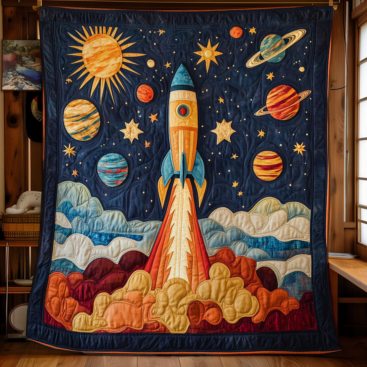 Rocket In The Galaxy WU1002019CL Quilt