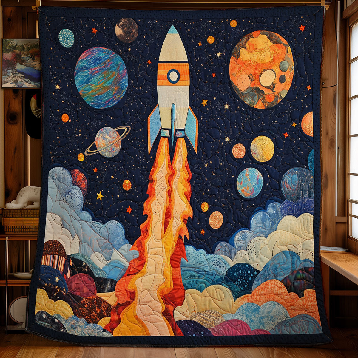 Rocket In The Galaxy WU1002021CL Quilt