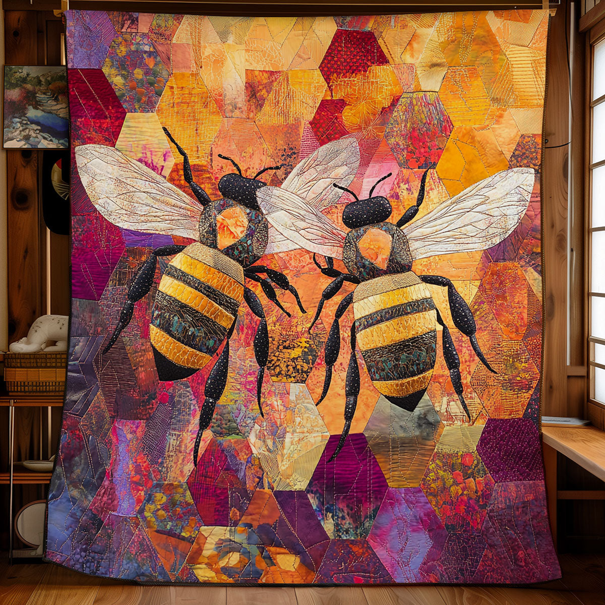 Vibrant Bee WU1002104CL Quilt