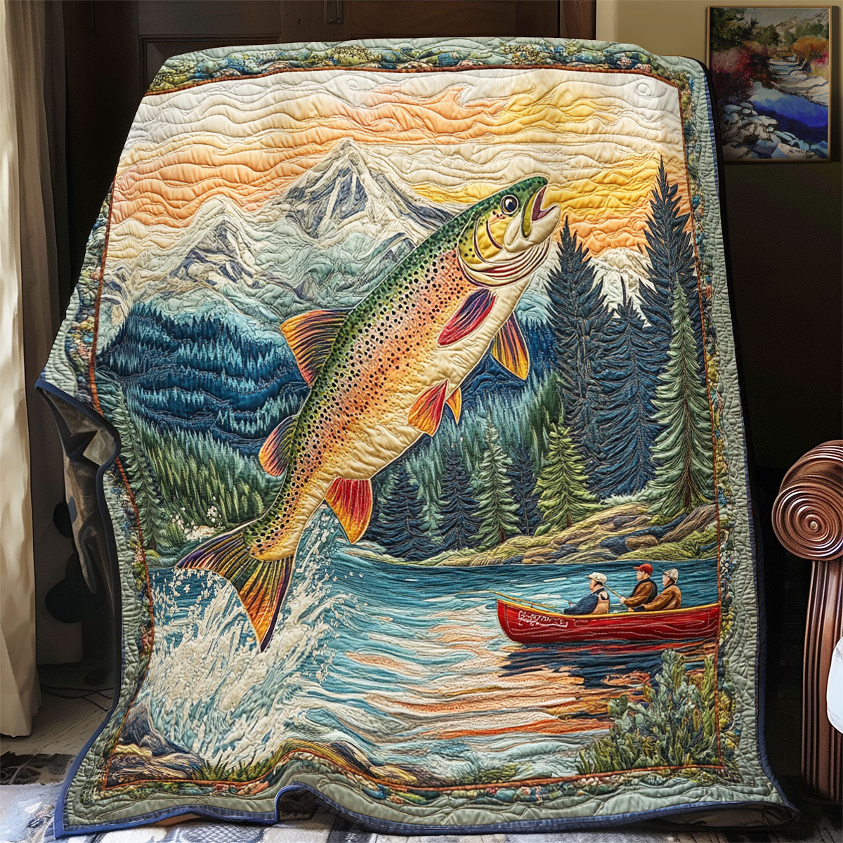 Fishing Time WU1002109CL Quilt