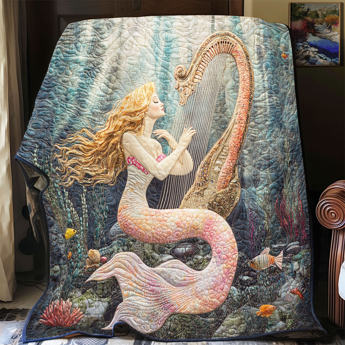 Mermaid Song Of The Waves WU1002060CL Quilt