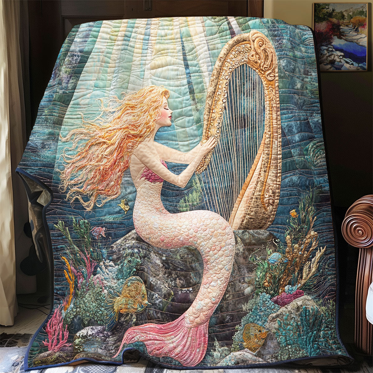 Mermaid Song Of The Waves WU1002061CL Quilt