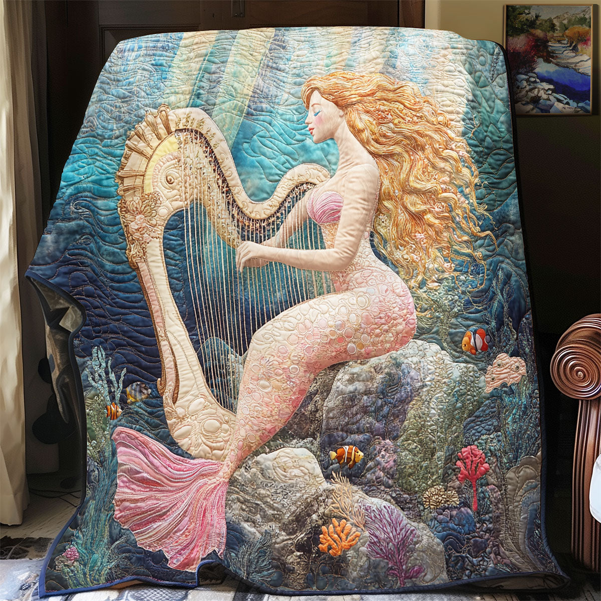 Mermaid Song Of The Waves WU1002063CL Quilt