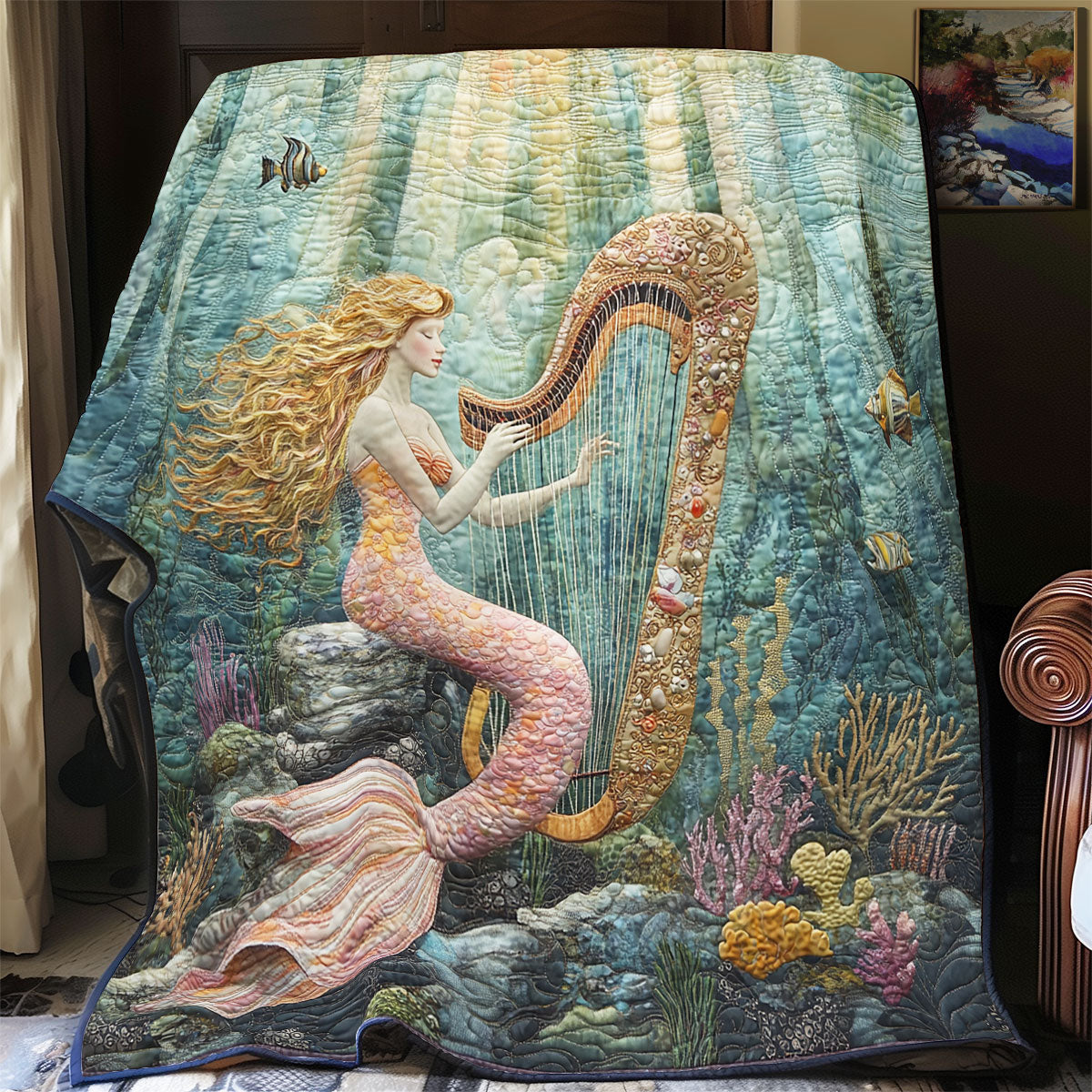 Mermaid Song Of The Waves WU1002064CL Quilt