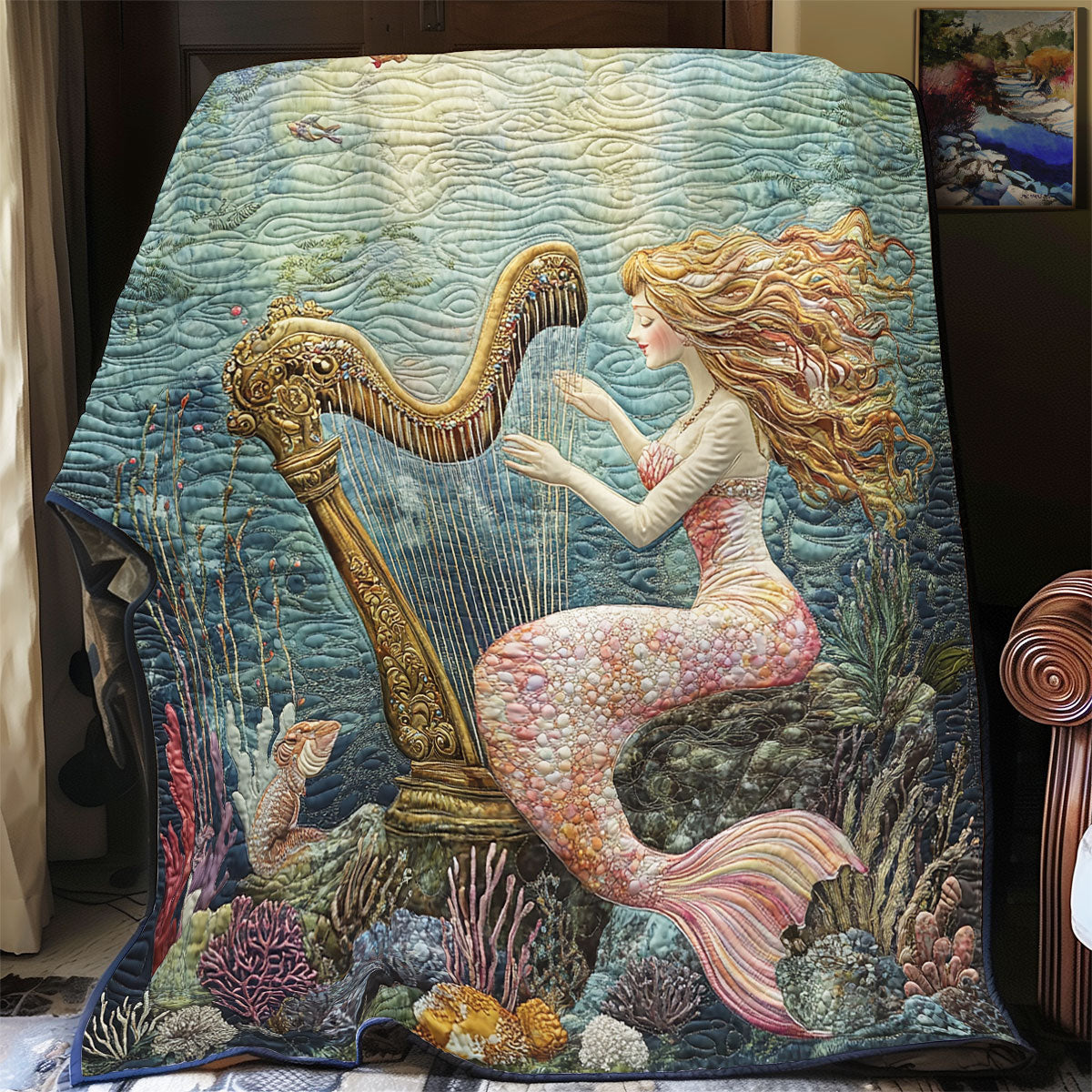 Mermaid Song Of The Waves WU1002066CL Quilt
