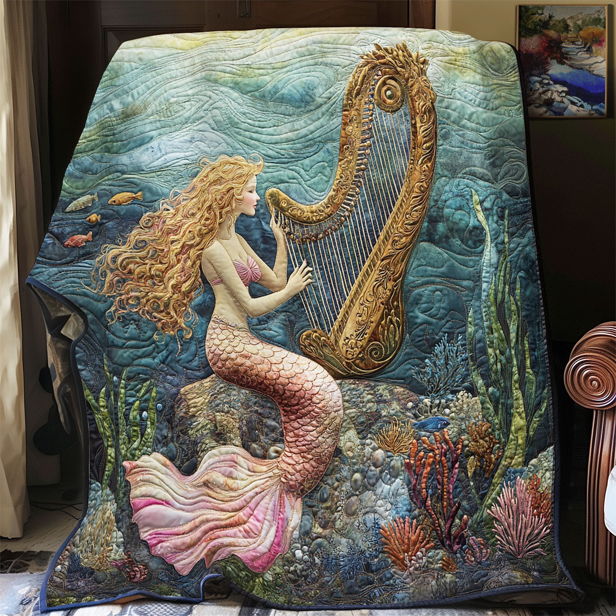 Mermaid Song Of The Waves WU1002067CL Quilt