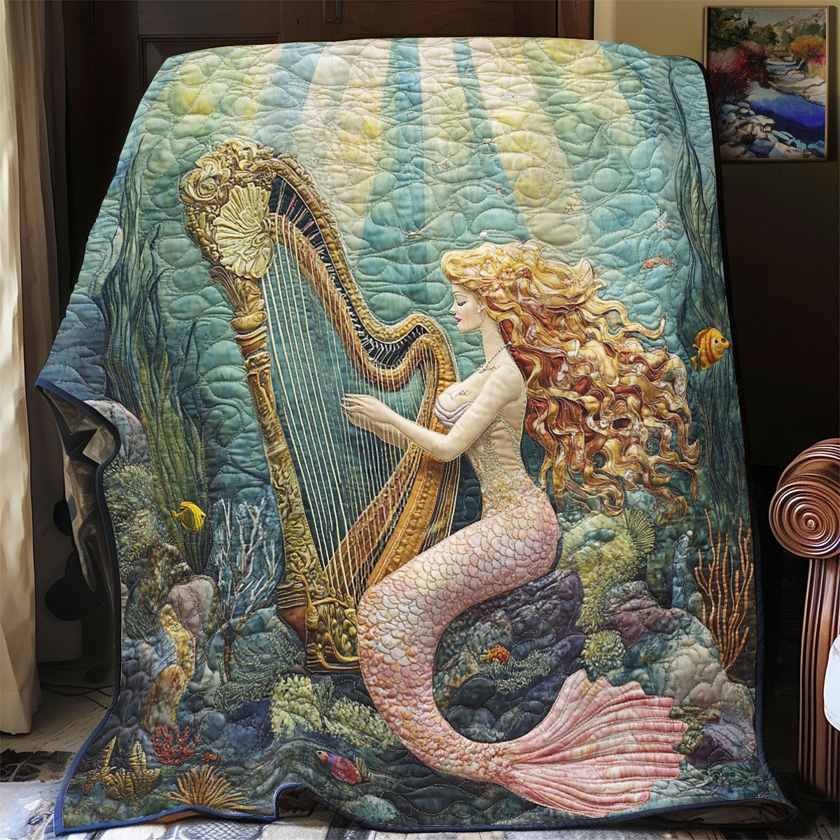 Mermaid Song Of The Waves WU1002068CL Quilt
