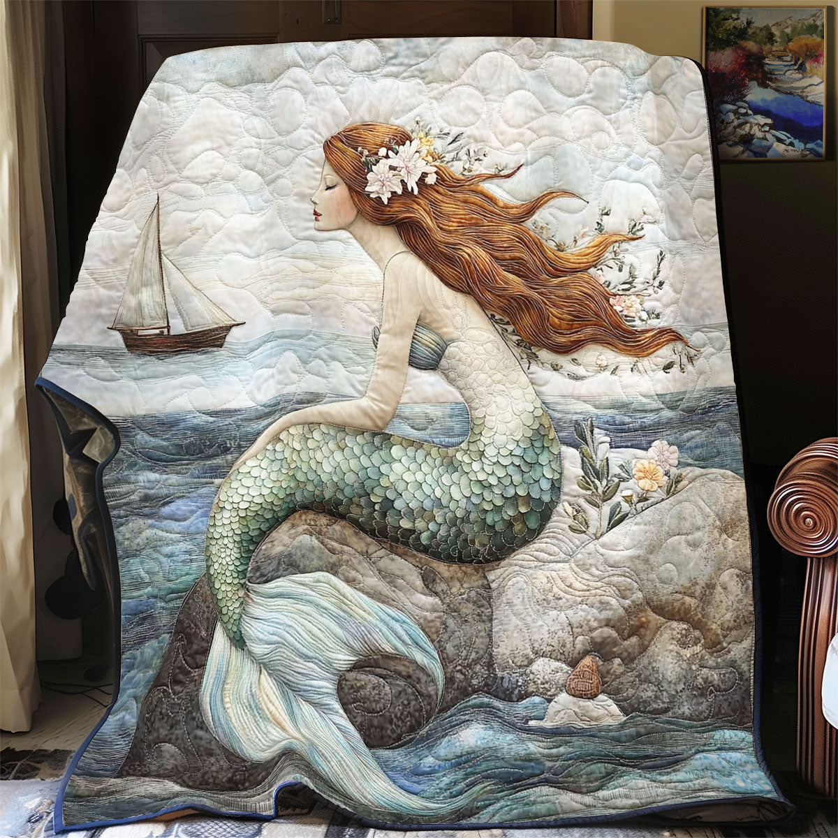 Mermaid Timeless Ocean WU1002054CL Quilt