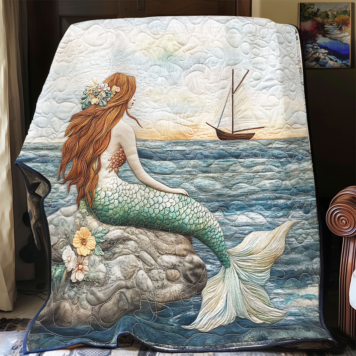 Mermaid Timeless Ocean WU1002055CL Quilt