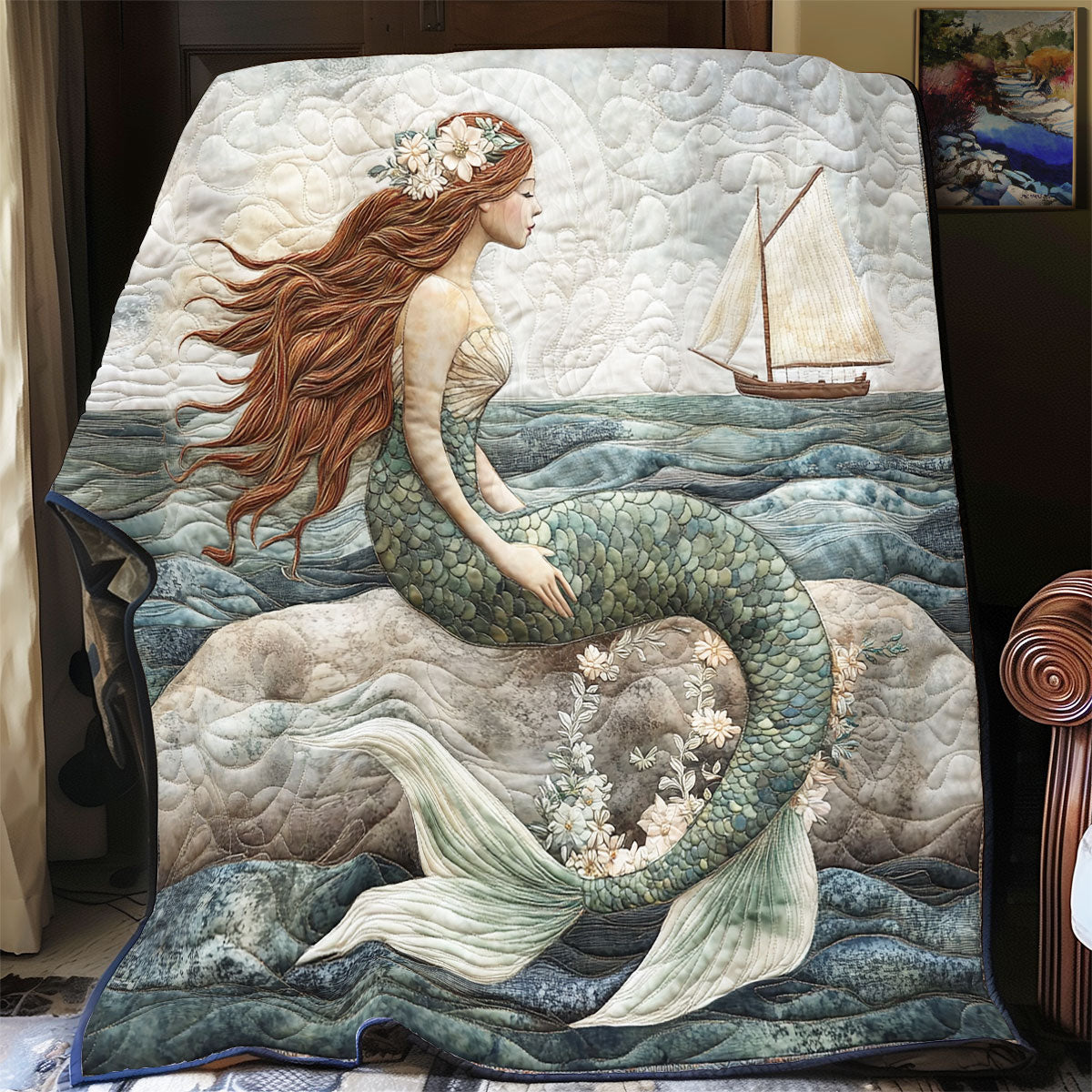 Mermaid Timeless Ocean WU1002057CL Quilt