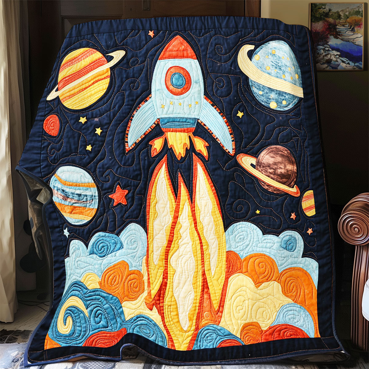Rocket In The Galaxy WU1002020CL Quilt
