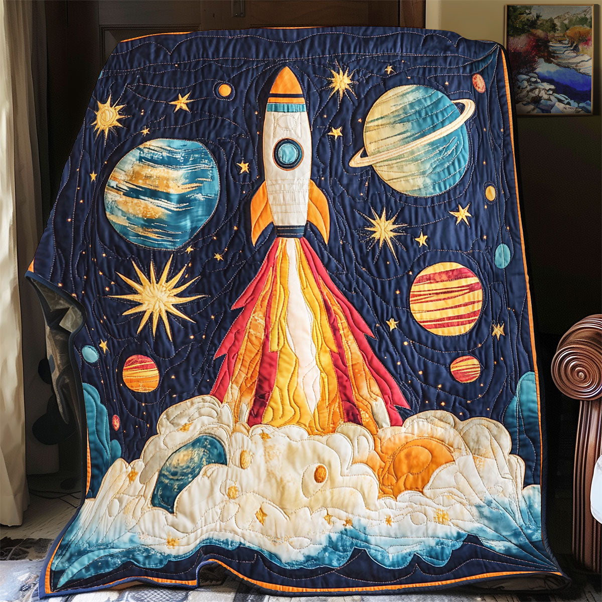 Rocket In The Galaxy WU1002022CL Quilt