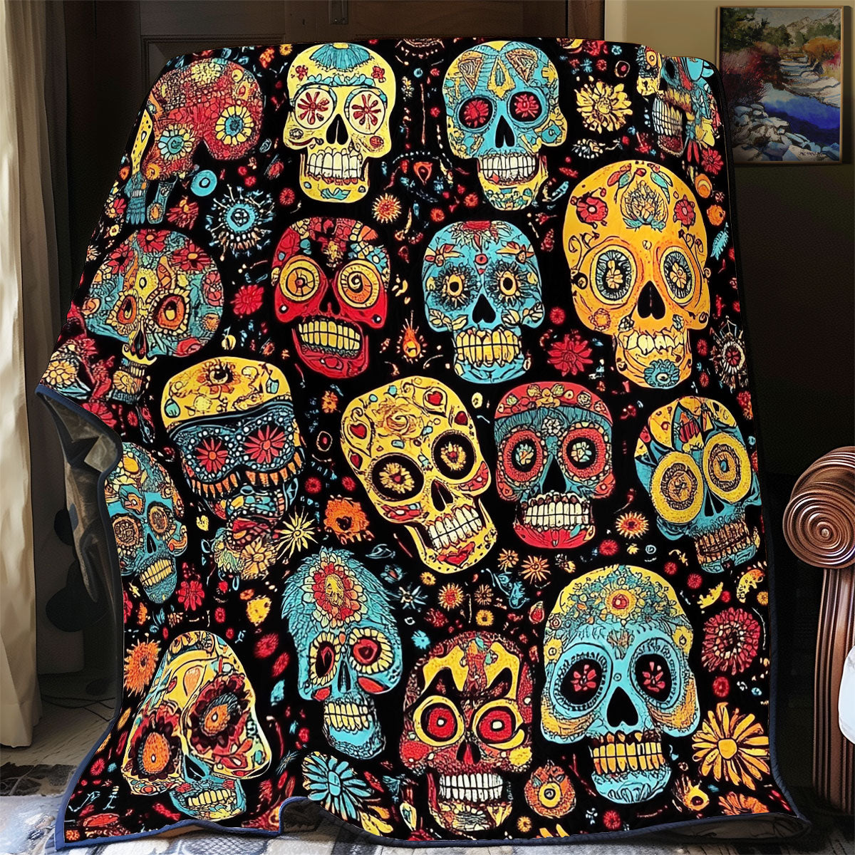 Sugar Skull WU1401052CL Quilt
