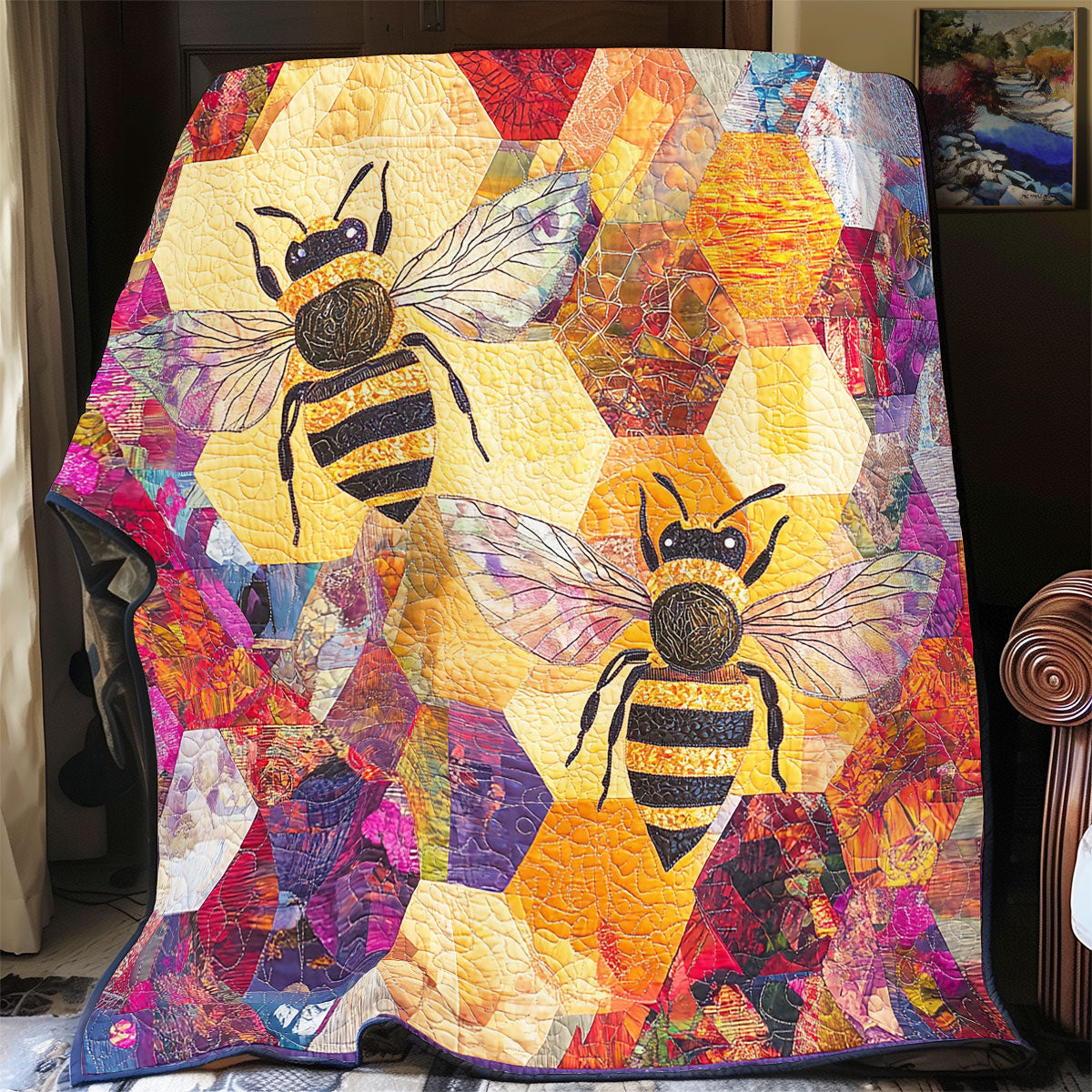 Vibrant Bee WU1002103CL Quilt