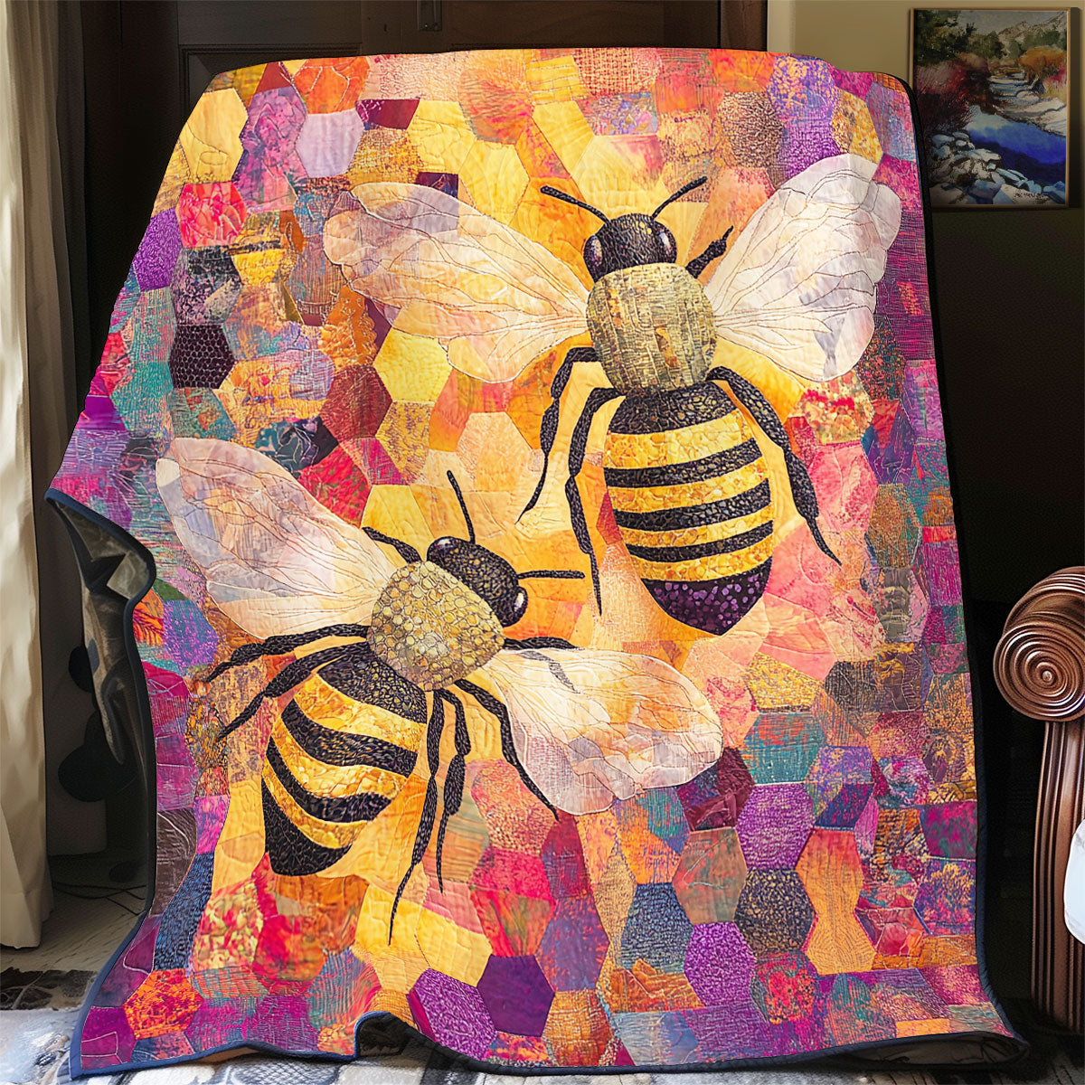 Vibrant Bee WU1002106CL Quilt