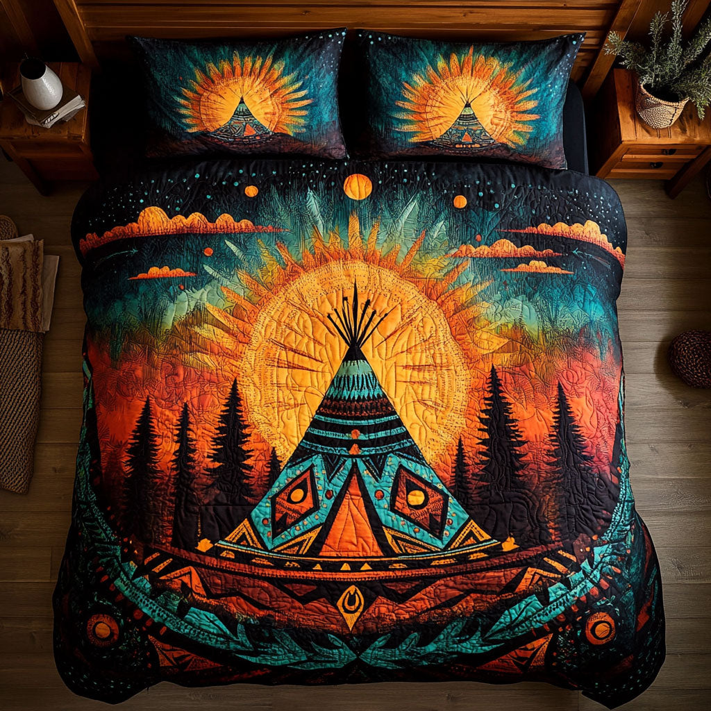 Native American Spirit Of The Sunset Plains WU1903060CL Duvet Cover Set