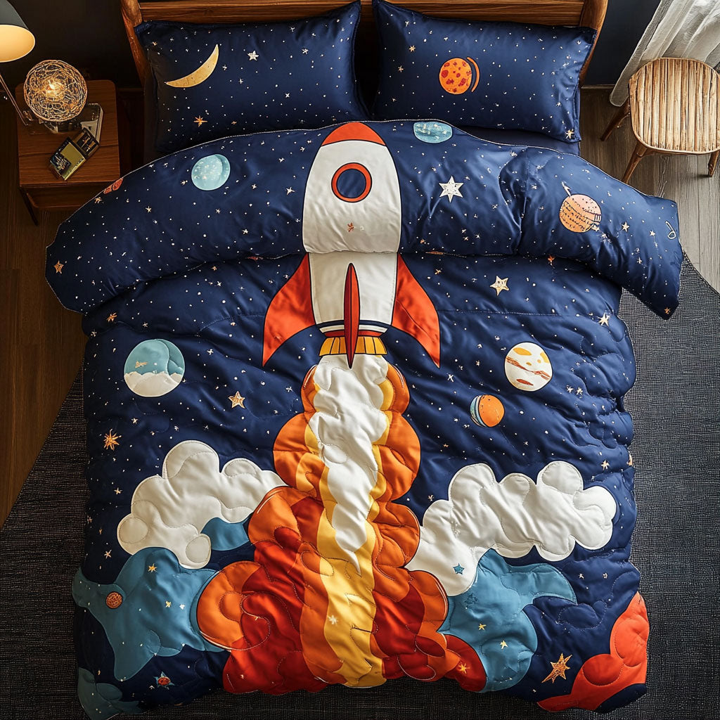 Rocket In The Galaxy WU1002023CL Duvet Cover Set