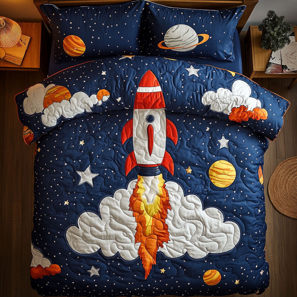 Rocket In The Galaxy WU1002024CL Duvet Cover Set