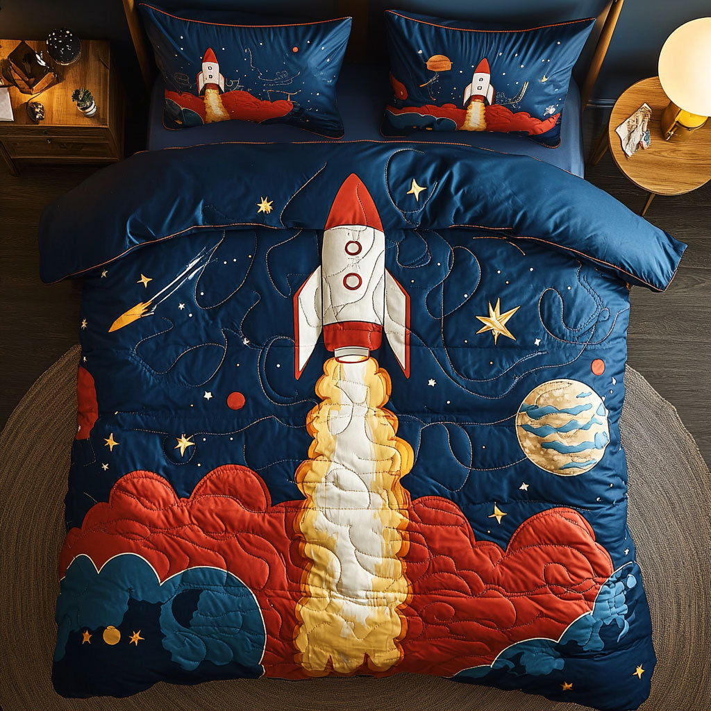 Rocket In The Galaxy WU1002025CL Duvet Cover Set