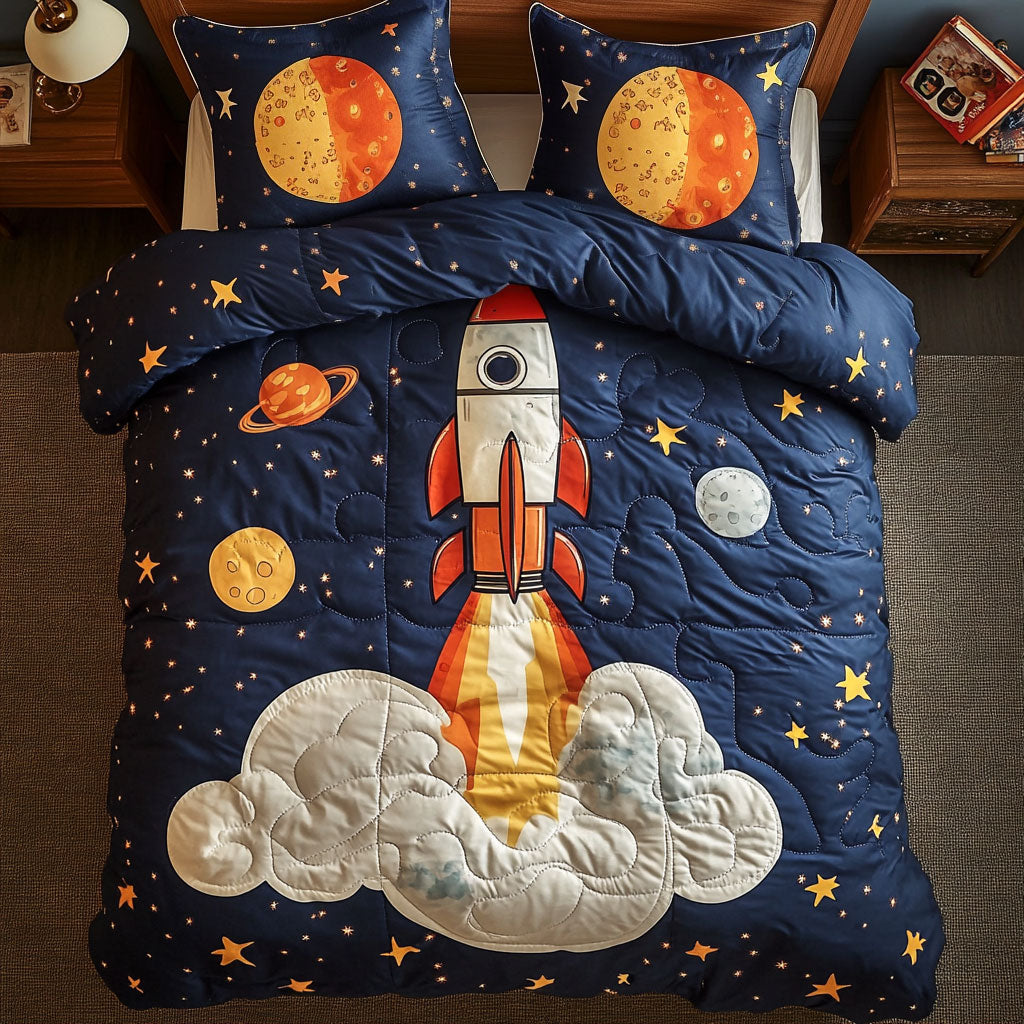 Rocket In The Galaxy WU1002028CL Duvet Cover Set