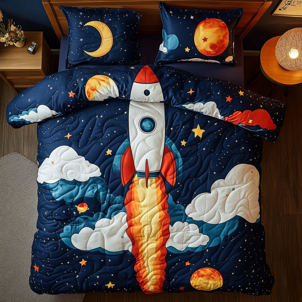 Rocket In The Galaxy WU1002029CL Duvet Cover Set