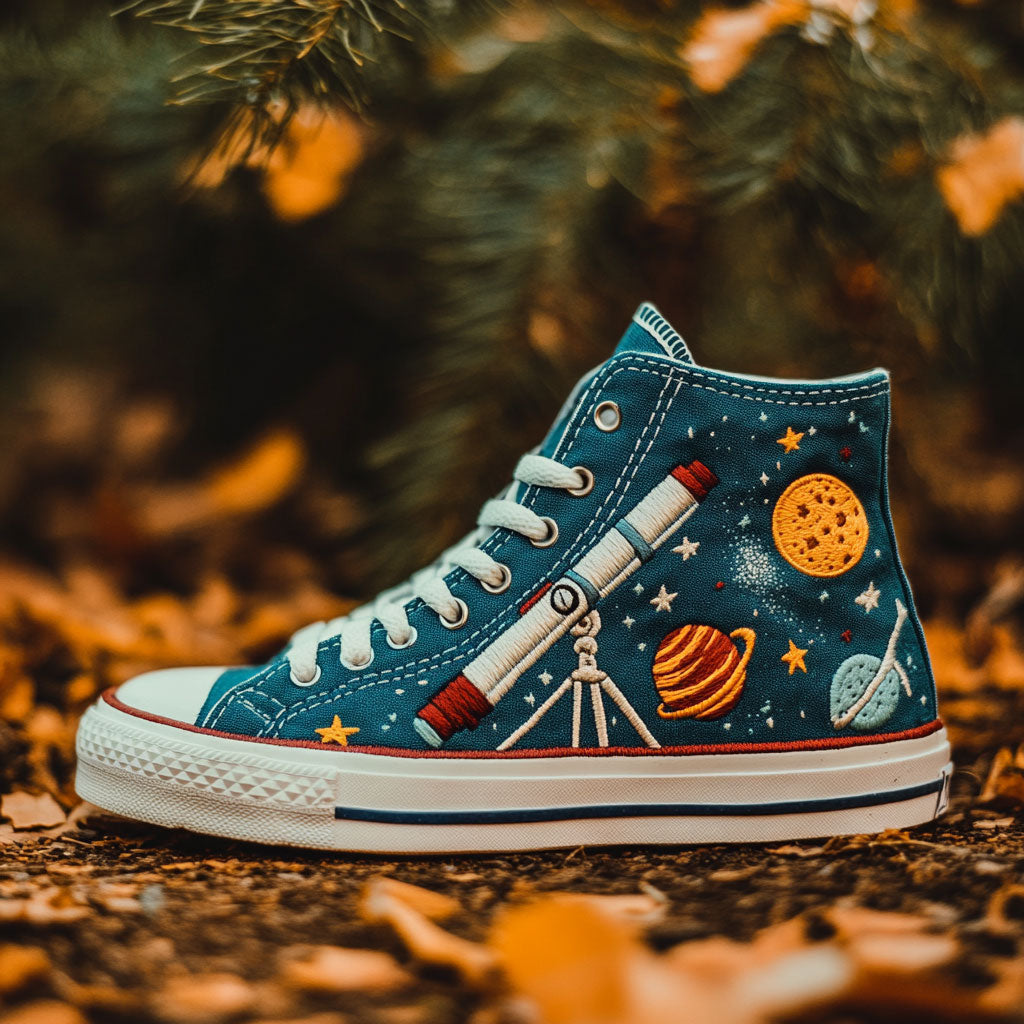 Interstellar Strolls WJ0409011CL Canvas High-Tops